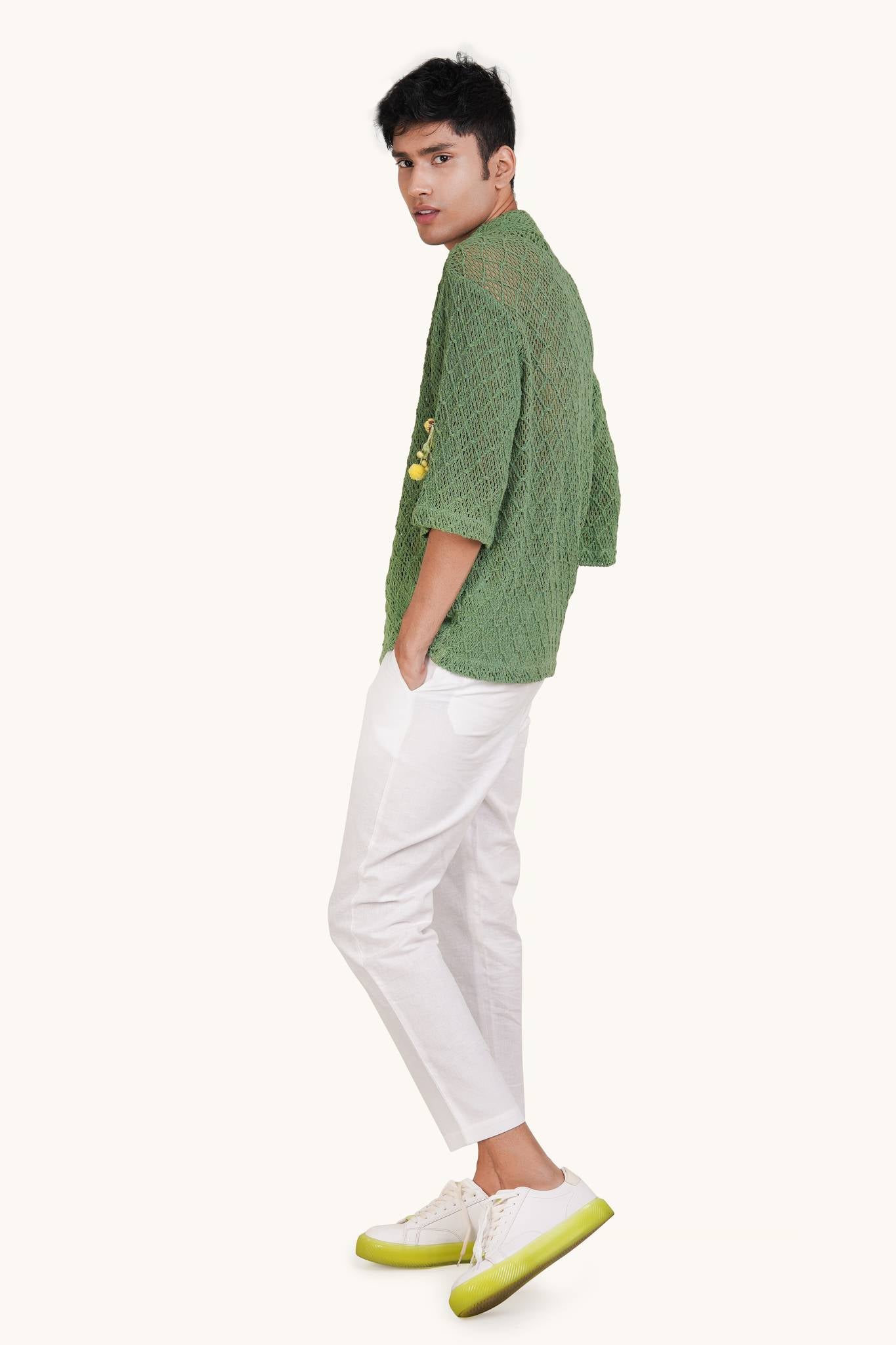 Lupine Cotton Knit Shirt for Men