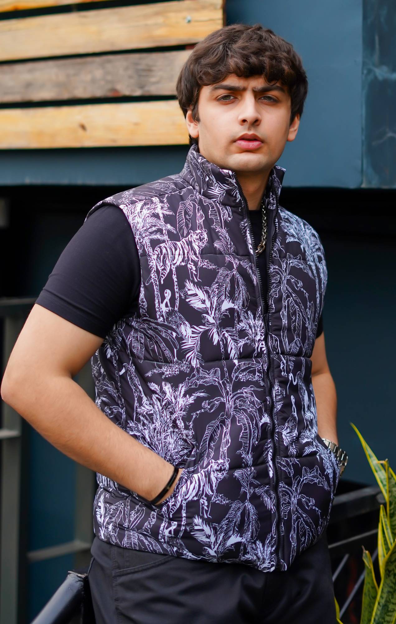 Toile Printed Taffeta Jacket for Men