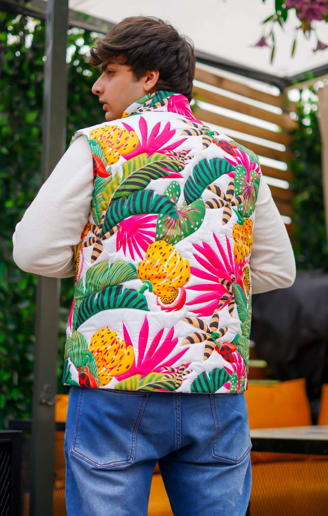 Botanical Quilted Taffeta Jacket for Men