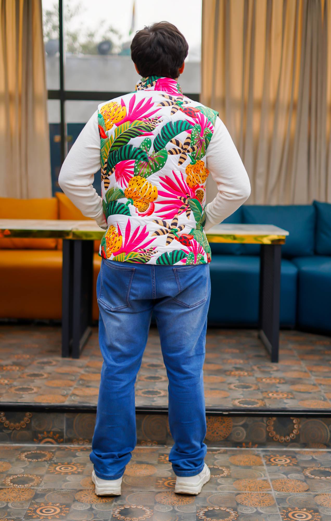 Botanical Quilted Taffeta Jacket for Men