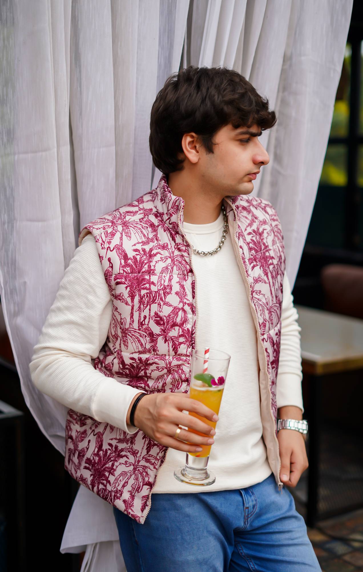 Toile Printed Taffeta Jacket for Men