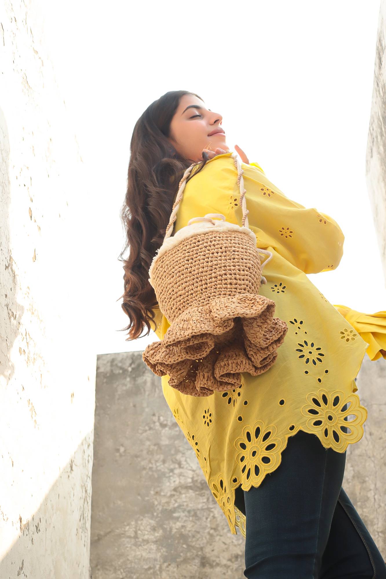 Fish Shaped Raffia Shoulder Bag for Women