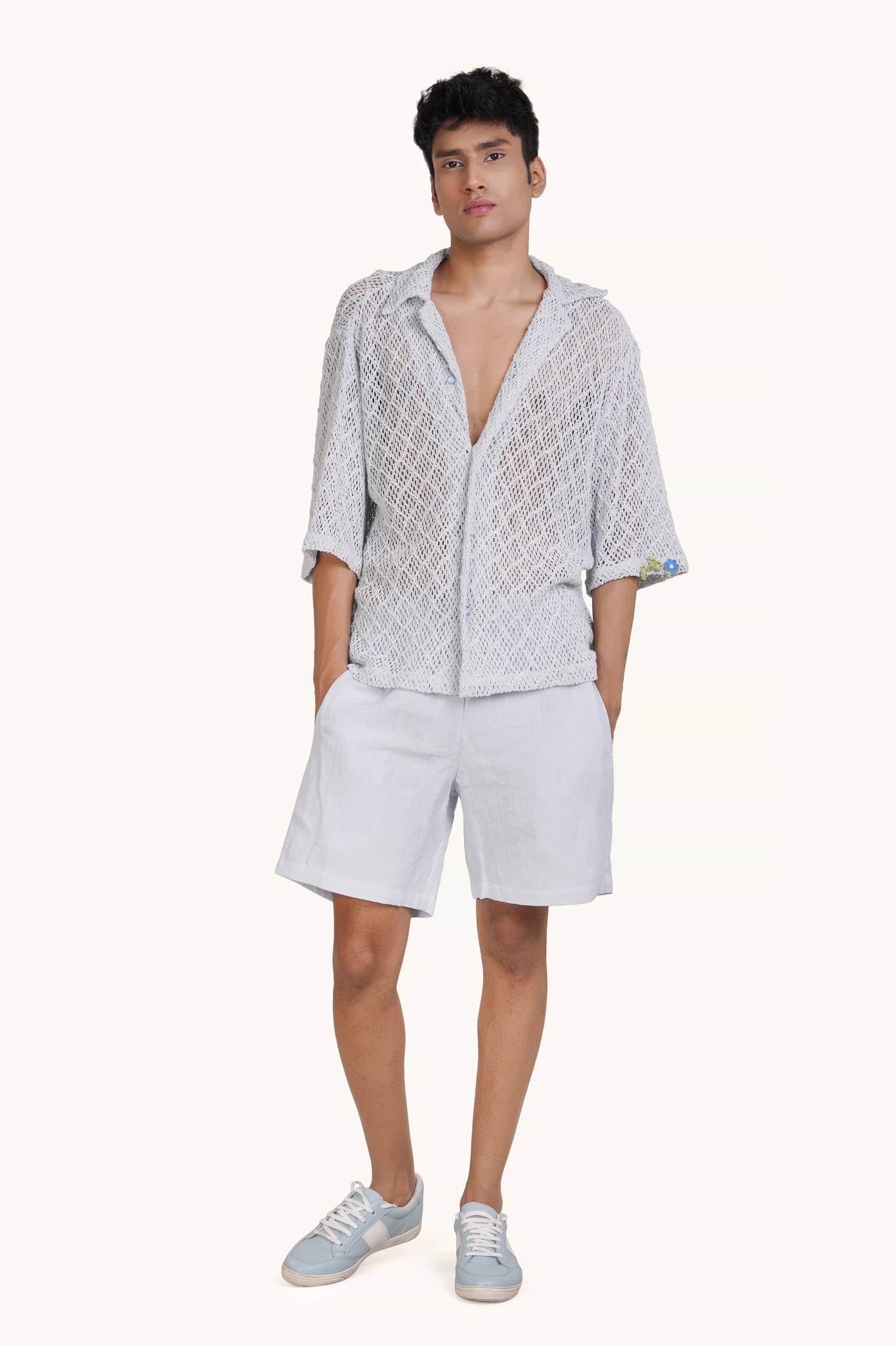 Lupine Cotton Knit Shirt for Men
