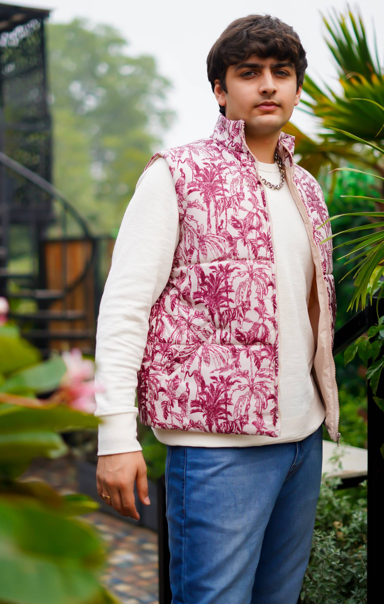 Toile Printed Taffeta Jacket for Men