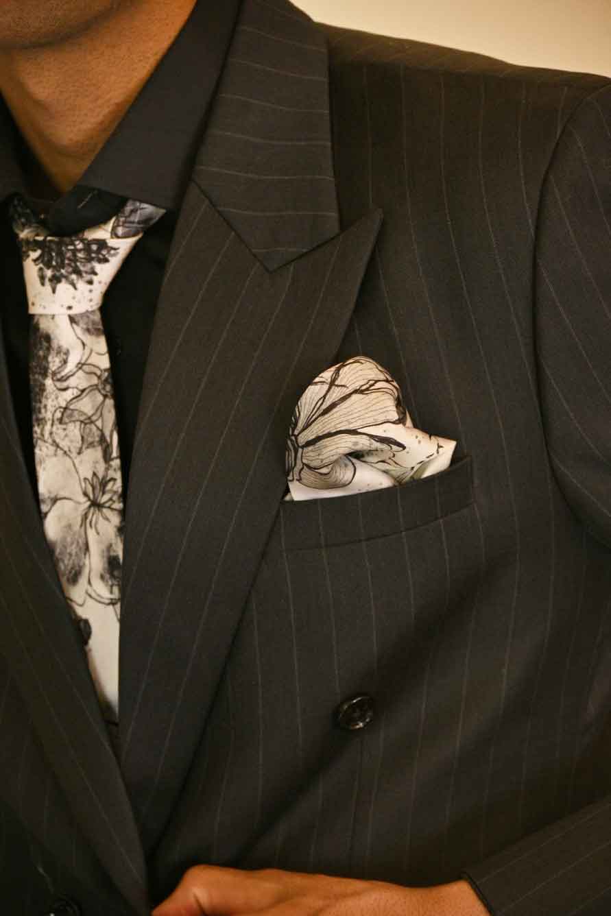 Mono Patio Pocket Square - Ted Ferde