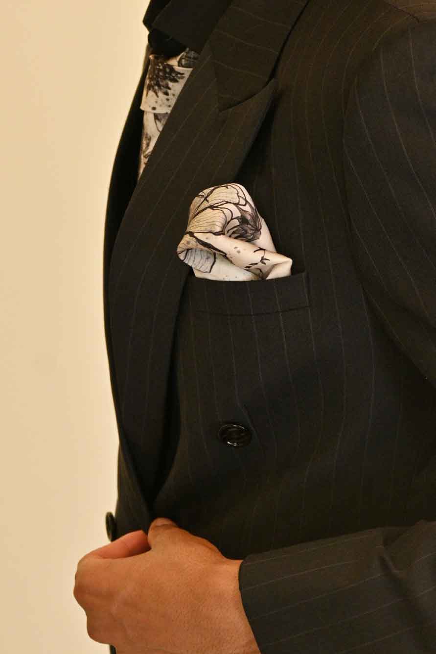 Mono Patio Pocket Square - Ted Ferde